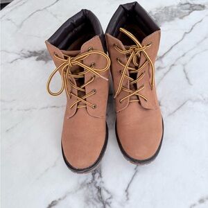 Madden Girl Tan Lace-Up Boots